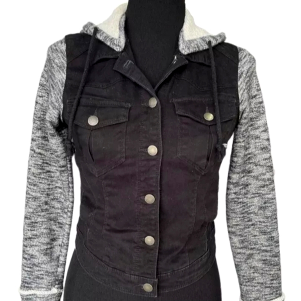 Tinsel Town Hoodie Skater Jacket Black